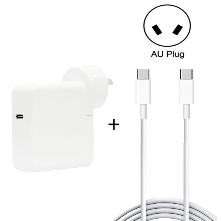 Conjunto de Cabo de Dados de Carga Rápida 2 em 1 PD 30W USB-C / Type-C + 3A PD 3.0 USB-C / Type-C para USB-C / Type-C, Comprimento do Cabo: 2m, Ficha AU, 2m Ficha AU