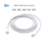 Conjunto de Cabo de Dados de Carga Rápida 2 em 1 PD 30W USB-C / Type-C + 3A PD 3.0 USB-C / Type-C para USB-C / Type-C, Comprimento do Cabo: 2m, Ficha AU, 2m Ficha AU
