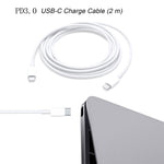 Conjunto de Cabo de Dados de Carga Rápida 2 em 1 PD 30W USB-C / Type-C + 3A PD 3.0 USB-C / Type-C para USB-C / Type-C, Comprimento do Cabo: 2m, Ficha AU, 2m Ficha AU