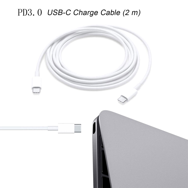 Conjunto de Cabo de Dados de Carga Rápida 2 em 1 PD 30W USB-C / Type-C + 3A PD 3.0 USB-C / Type-C para USB-C / Type-C, Comprimento do Cabo: 2m, Ficha AU, 2m Ficha AU