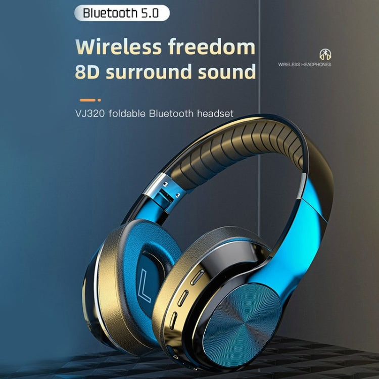 Auriculares Bluetooth 5.0 dobráveis VJ320, com suporte para cartão TF e microfone, VJ320 preto, VJ320 azul, VJ320 vermelho, VJ320 branco