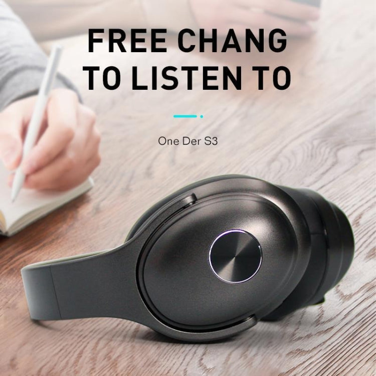 Auricular e altifalante portátil OneDer S3 2 em 1, Bluetooth sem fios, cancelamento de ruído, estéreo over-ear