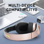 Auricular e altifalante portátil OneDer S3 2 em 1, Bluetooth sem fios, cancelamento de ruído, estéreo over-ear