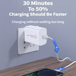 Carregador de viagem SDC-20W 2 em 1 PD 20W USB-C / Type-C + cabo de dados de carregamento rápido USB-C / Type-C para USB-C / Type-C 3A PD 3.0, comprimento do cabo: 1m, ficha US, ficha UE, ficha UK