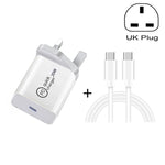 Carregador de viagem SDC-20W 2 em 1 PD 20W USB-C / Type-C + cabo de dados de carregamento rápido USB-C / Type-C para USB-C / Type-C 3A PD 3.0, comprimento do cabo: 1m, ficha US, ficha UE, ficha UK