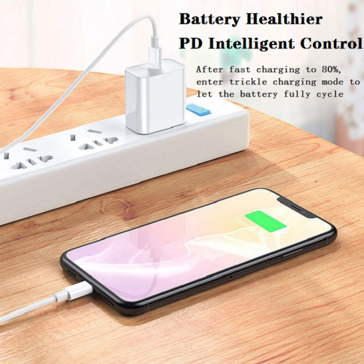 SDC-20W Carregador de Viagem 2 em 1 PD 20W USB-C / Type-C + Cabo de Dados de Carga Rápida 3A PD3.0 USB-C / Type-C para 8 Pinos, Comprimento do Cabo: 1m, Plugue US, Plugue EU, Plugue UK