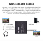 Placa de Captura de Vídeo HDMI HD 1080P 4K, HDMI para Caixa de Captura de Vídeo USB 2.0