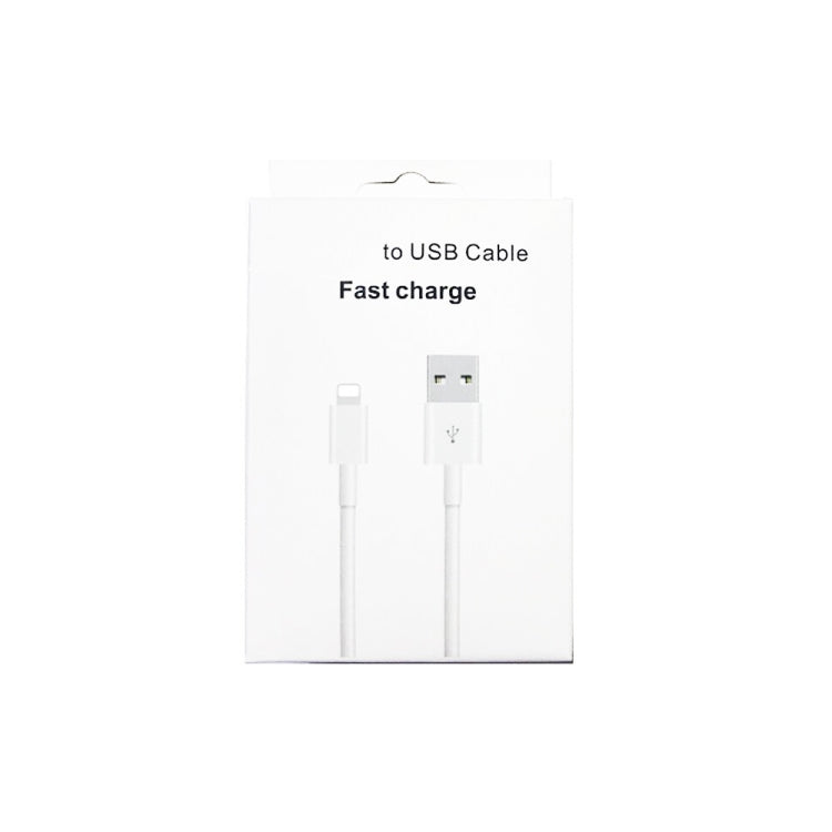 XJ-018 Cabo de Dados de Carregamento Rápido USB Macho para 8 Pinos Macho 3A, Comprimento: 2m, 2m