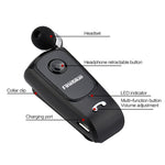 Auricular Bluetooth Antifurto com Cabo Retrátil F920 CSR4.1, Lembrete de Vibração de Chamadas, Preto, Branco, Dourado, Prateado, Cinzento