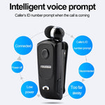 Auricular Bluetooth Antifurto com Cabo Retrátil F920 CSR4.1, Lembrete de Vibração de Chamadas, Preto, Branco, Dourado, Prateado, Cinzento