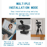 B1 Webcam HD 1080P de 4 Milhões de Pixels com Resolução 2K, Rotação de 360 Graus, com Microfone e Tripé