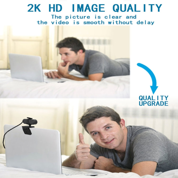 B1 Webcam HD 1080P de 4 Milhões de Pixels com Resolução 2K, Rotação de 360 Graus, com Microfone e Tripé