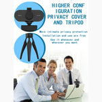 B1 Webcam HD 1080P de 4 Milhões de Pixels com Resolução 2K, Rotação de 360 Graus, com Microfone e Tripé