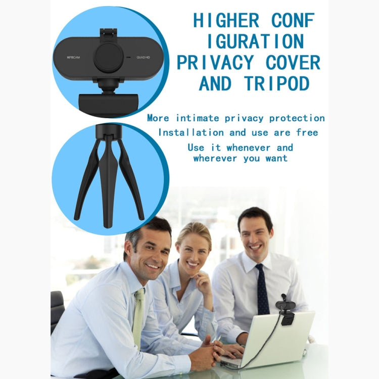 B1 Webcam HD 1080P de 4 Milhões de Pixels com Resolução 2K, Rotação de 360 Graus, com Microfone e Tripé