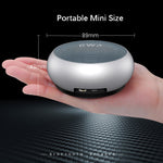 EWA A110 Altifalante Bluetooth Sem Fios Portátil Mini Metálico IPX5 à Prova de Água Suporta Áudio 3,5mm & Cartão TF 32GB & Chamadas