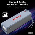 T&G TG271 Altifalante Subwoofer Bluetooth TWS com Corda Trançada, Suporta USB/AUX/Cartão TF/FM