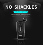 Auricular Bluetooth Antifurto com Cabo Retrátil F930 CSR4.1, Lembrete de Vibração de Chamadas, Prateado