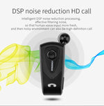 Auricular Bluetooth Antifurto com Cabo Retrátil F930 CSR4.1, Lembrete de Vibração de Chamadas, Prateado