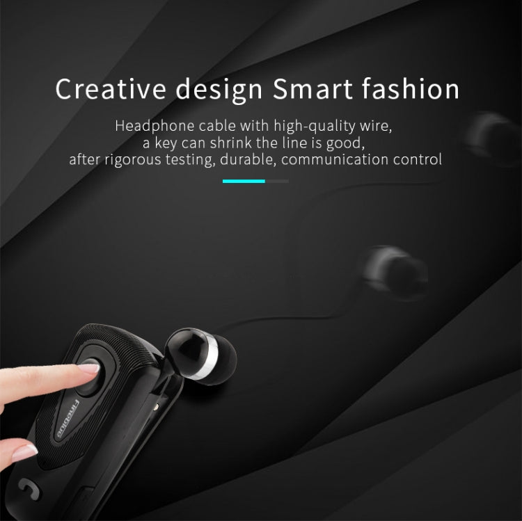 Auricular Bluetooth Antifurto com Cabo Retrátil F930 CSR4.1, Lembrete de Vibração de Chamadas, Prateado
