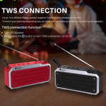 Coluna Bluetooth Estéreo Portátil TWS NewRixing NR4018FM Suporta Cartão TF / FM / AUX 3,5mm / U Disk / Chamadas Mãos Livres