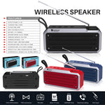 Coluna Bluetooth Estéreo Portátil TWS NewRixing NR4018FM Suporta Cartão TF / FM / AUX 3,5mm / U Disk / Chamadas Mãos Livres
