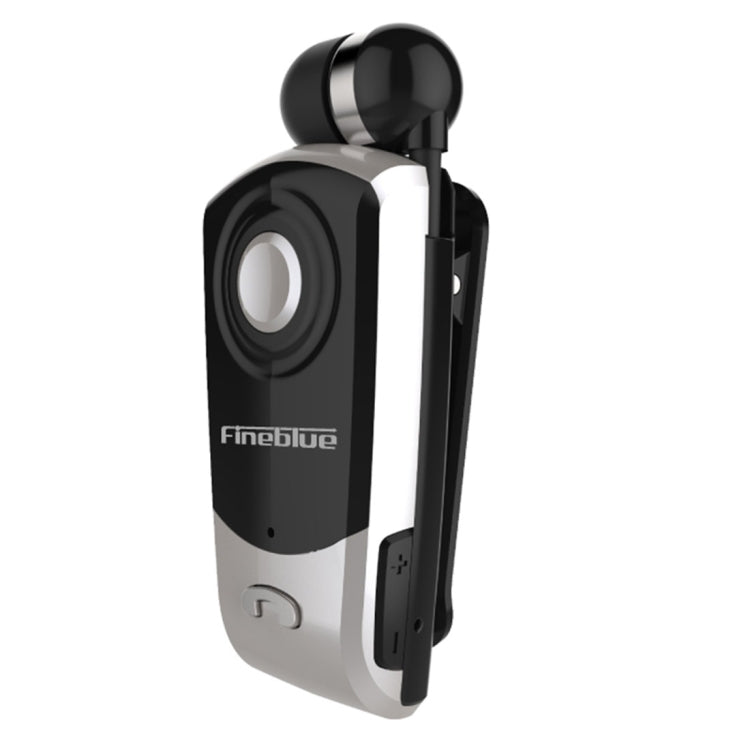 Auricular Bluetooth Antifurto com Cabo Retrátil F960 CSR4.1, Lembrete de Vibração de Chamadas, Preto, Branco, Prateado