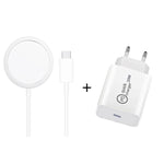 XJ-31 Conjunto de Carregador Sem Fios Magnético 2 em 1 15W + Carregador de Viagem PD 20W USB-C / Type-C para Série iPhone 12, Plugue UE, Plugue EUA, Plugue Reino Unido