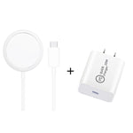 XJ-31 Conjunto de Carregador Sem Fios Magnético 2 em 1 15W + Carregador de Viagem PD 20W USB-C / Type-C para Série iPhone 12, Plugue UE, Plugue EUA, Plugue Reino Unido