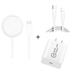 XJ-32 Carregador 3 em 1 15W de Carregamento Sem Fios por Sucção Magnética + Carregador de Viagem PD 20W USB-C / Type-C + Cabo de Carga Rápida USB-C / Type-C para 8 Pinos para Série iPhone, Plugue US, Plugue EU, Plugue UK