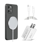 XJ-32 Carregador 3 em 1 15W de Carregamento Sem Fios por Sucção Magnética + Carregador de Viagem PD 20W USB-C / Type-C + Cabo de Carga Rápida USB-C / Type-C para 8 Pinos para Série iPhone, Plugue US, Plugue EU, Plugue UK