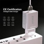 ENKAY Hat-Prince T006-1 Adaptador de Corrente para Viagem com Carregamento Rápido USB QC 3.0 18W, Ficha EU