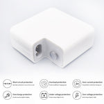 PD-96W Adaptador de Energia PD USB-C / Tipo-C 96W para Portátil MacBook Pro 16 polegadas (A2141), Ficha UE, Ficha EUA, Ficha Reino Unido, Ficha AU