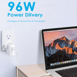 PD-96W Adaptador de Energia PD USB-C / Tipo-C 96W para Portátil MacBook Pro 16 polegadas (A2141), Ficha UE, Ficha EUA, Ficha Reino Unido, Ficha AU