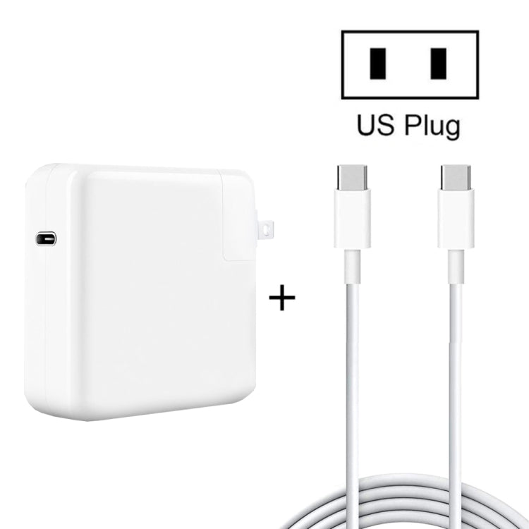 PD-96W Adaptador PD USB-C / Tipo-C 96W para Portátil + Cabo de Carregamento Rápido USB-C / Tipo-C para USB-C / Tipo-C 5A 2m para MacBook Pro, Ficha UE, Ficha EUA, Ficha Reino Unido