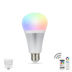 FUT012 Lâmpada LED E27 9W RGB + CCT 100V-240V Cor Completa Controlo Remoto Lâmpada Inteligente WiFi 2.4G Sem Fios