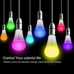 FUT012 Lâmpada LED E27 9W RGB + CCT 100V-240V Cor Completa Controlo Remoto Lâmpada Inteligente WiFi 2.4G Sem Fios