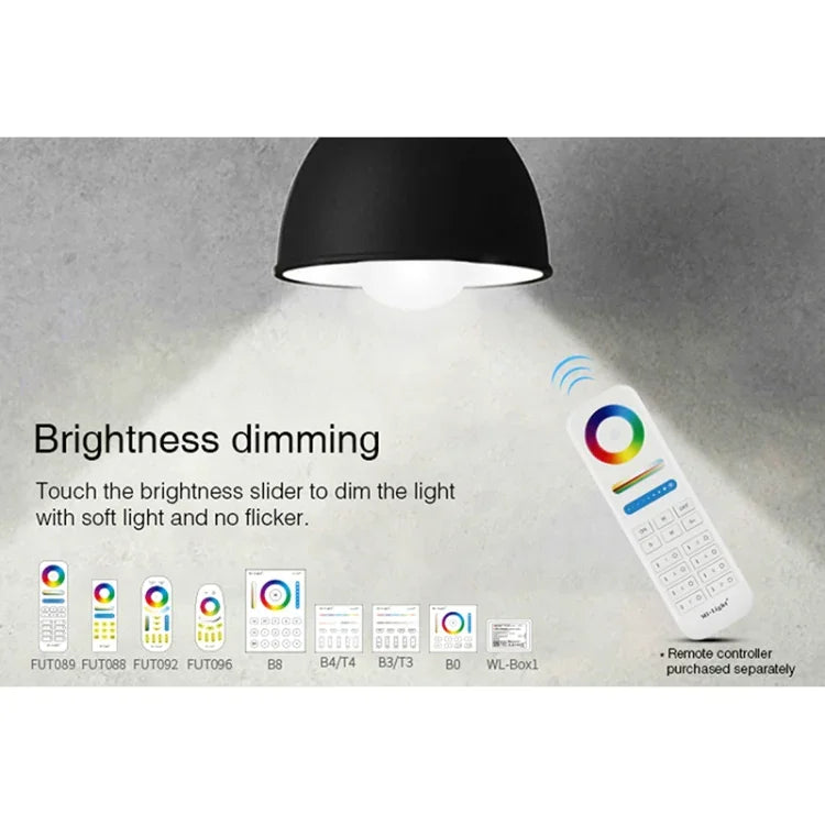 FUT012 Lâmpada LED E27 9W RGB + CCT 100V-240V Cor Completa Controlo Remoto Lâmpada Inteligente WiFi 2.4G Sem Fios