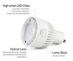 FUT107 GU10 Lâmpada LED 6W Dupla Branco CCT Holofote para Quarto e Sala de Estar