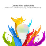 FUT105 Lâmpada LED 12W RGB + CCT E27 Luz Interior 2.4G Controlo Remoto APP para Smartphone Quarto Sala AC100~240V