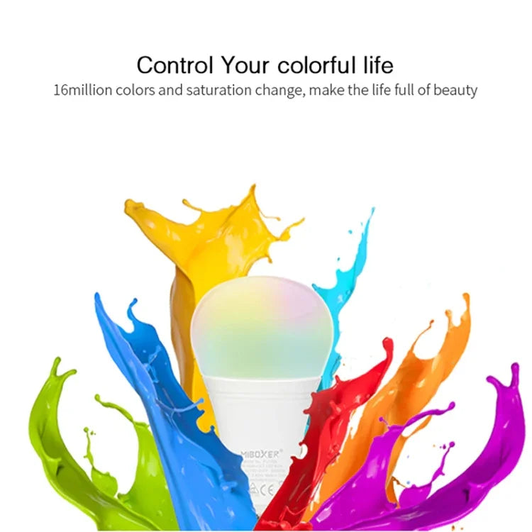 FUT105 Lâmpada LED 12W RGB + CCT E27 Luz Interior 2.4G Controlo Remoto APP para Smartphone Quarto Sala AC100~240V