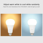 FUT105 Lâmpada LED 12W RGB + CCT E27 Luz Interior 2.4G Controlo Remoto APP para Smartphone Quarto Sala AC100~240V