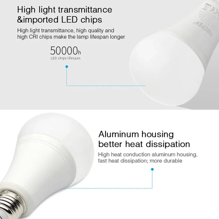 FUT105 Lâmpada LED 12W RGB + CCT E27 Luz Interior 2.4G Controlo Remoto APP para Smartphone Quarto Sala AC100~240V