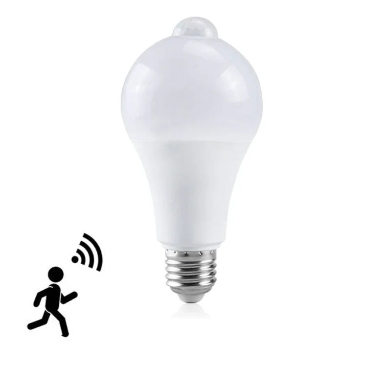 Luz LED Impermeável com Sensor de Movimento Sensor Infravermelho Lâmpada Sensor LED E27 Luz Branca