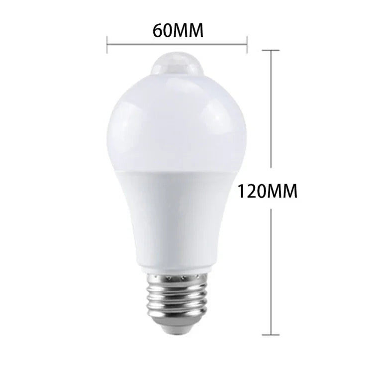 Luz LED Impermeável com Sensor de Movimento Sensor Infravermelho Lâmpada Sensor LED E27 Luz Branca