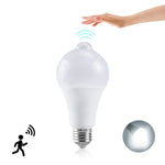 Luz LED Impermeável com Sensor de Movimento Sensor Infravermelho Lâmpada Sensor LED E27 Luz Branca