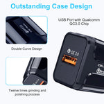 LZ-023 Carregador de Viagem USB Portátil 18W QC 3.0 + Cabo de Dados USB para Type-C 3A, Plugue EU, Cabo de Dados Type-C, Plugue EU