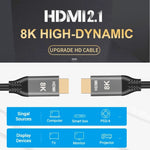 Cabo HDMI2.1 8K 120Hz de Alta Definição Dinâmica, Comprimento do Cabo: 1m, 120Hz 1m