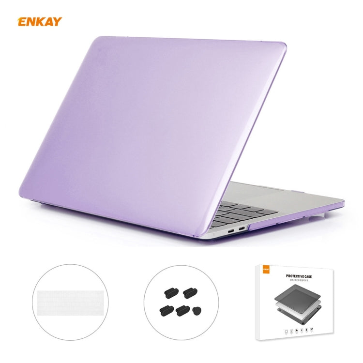 ENKAY 3 em 1 capa protetora cristal para portátil + película de teclado TPU versão UE + conjunto de tampas anti-poeira para MacBook Pro 13,3 polegadas A1708 (sem Touch Bar), para MacBook Pro 13,3 polegadas A1708 (sem Touch Bar)