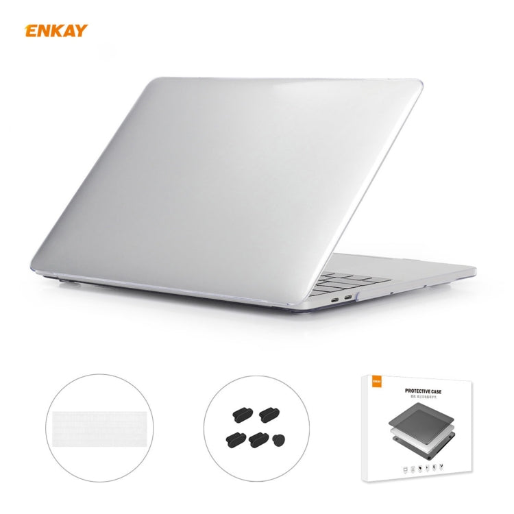 ENKAY 3 em 1 capa protetora cristal para portátil + película de teclado TPU versão UE + conjunto de tampas anti-poeira para MacBook Pro 13,3 polegadas A1708 (sem Touch Bar), para MacBook Pro 13,3 polegadas A1708 (sem Touch Bar)