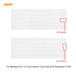 ENKAY 3 em 1 capa protetora cristal para portátil + película de teclado TPU versão UE + conjunto de tampas anti-poeira para MacBook Pro 13,3 polegadas A1708 (sem Touch Bar), para MacBook Pro 13,3 polegadas A1708 (sem Touch Bar)